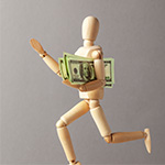 running with money